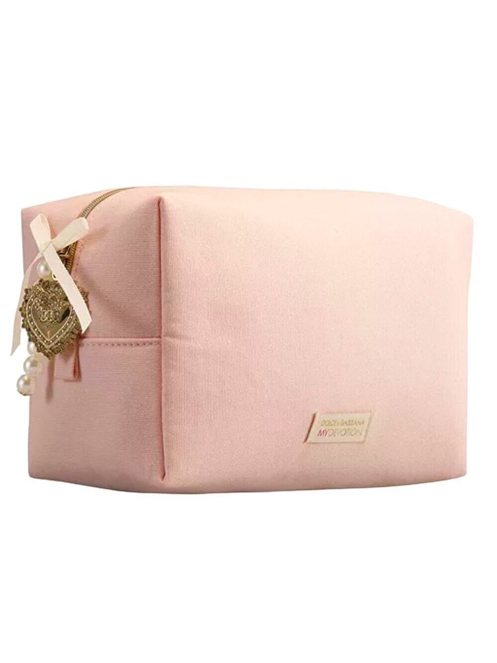 Dolce & Gabbana Makeup Bag Cosmetic Pouch Light Pink Medium New - Picture 3 of 17